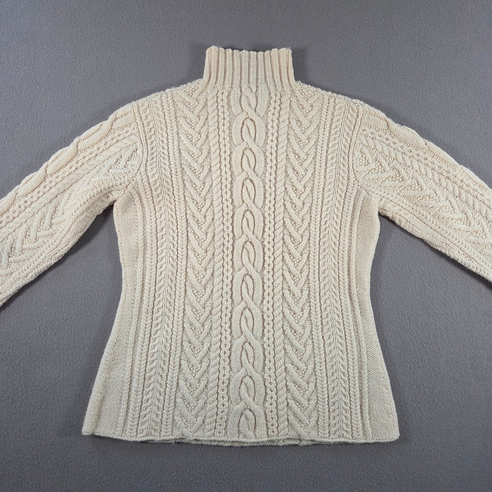 Vintage Polo Ralph Lauren Sweater Womens Large Wool Cable Hand Knit Fisherman - Picture 7 of 8